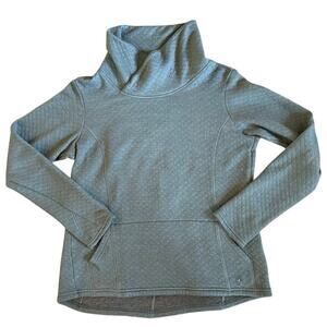 Women’s Kuhl Athena Merino Wool Blend Quilted Cowl Neck Sweater Pullover Large